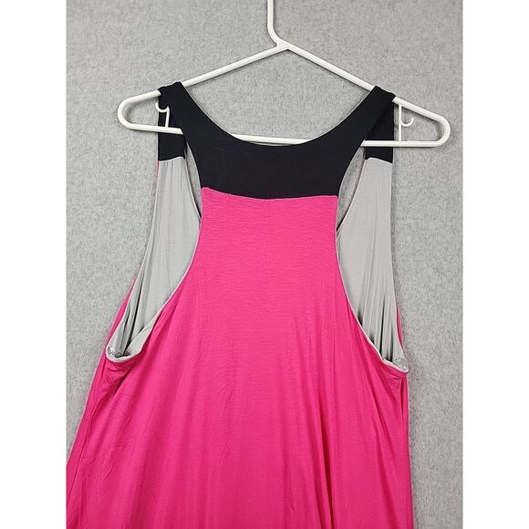 Hail3y:23 Pink Gray Scoop Neck Layered Tank Top Women's XL Stretch USA Made - Picture 7 of 12